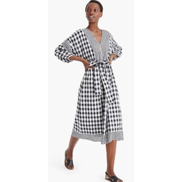 J. CREW Tie-waist Button-Front Dress - Picture 3 of 16